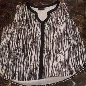 Zebra Stripped Sleeveless Blouse